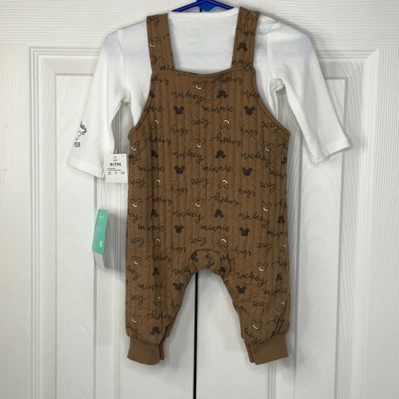 Disney Baby Mickey Mouse Quilted Overall 2 Piece Set Various Sizes - Picture 5 of 11